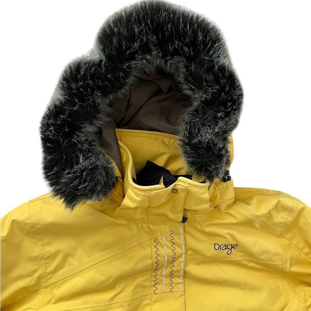 ORAGE Insulated Winter Jacket Yellow Size Small - Picture 4 of 15